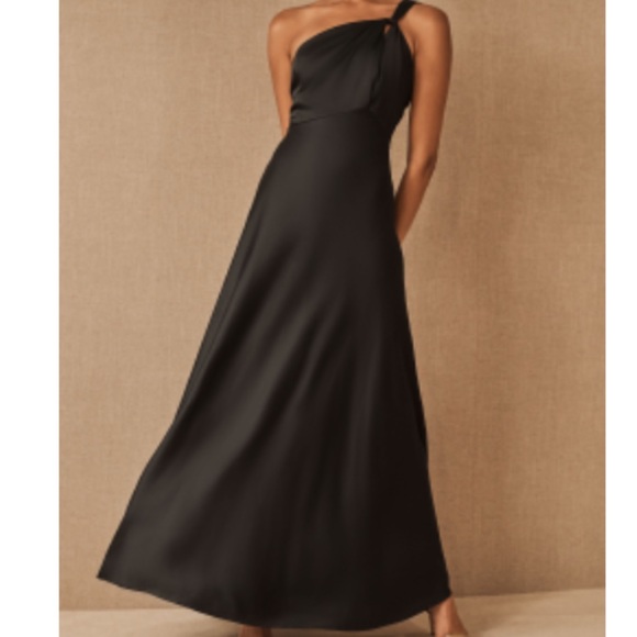 🖤 BHLDN Anthropologie Ashland Satin Charmeuse Bridesmaid Dress - Picture 1 of 8